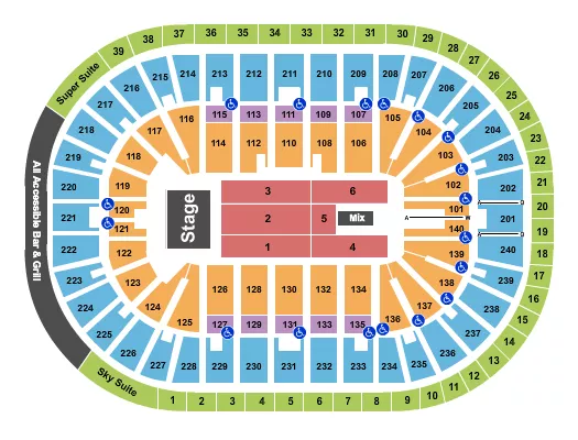 seating chart for Heritage Bank Center - Endstage 5 - eventticketscenter.com