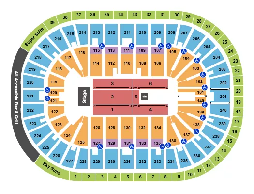 seating chart for Heritage Bank Center - Endstage 6 - eventticketscenter.com