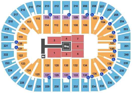 seating chart for Heritage Bank Center - WWE - eventticketscenter.com