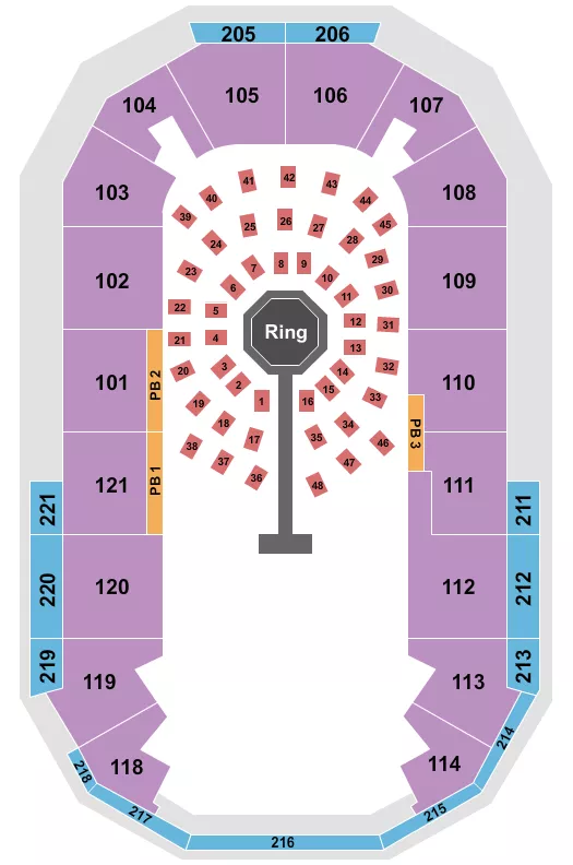 Hero Arena At Mountain America Center Ticket & Seating Chart