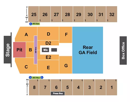 seating chart for Hersheypark Stadium - Avril Lavigne - eventticketscenter.com