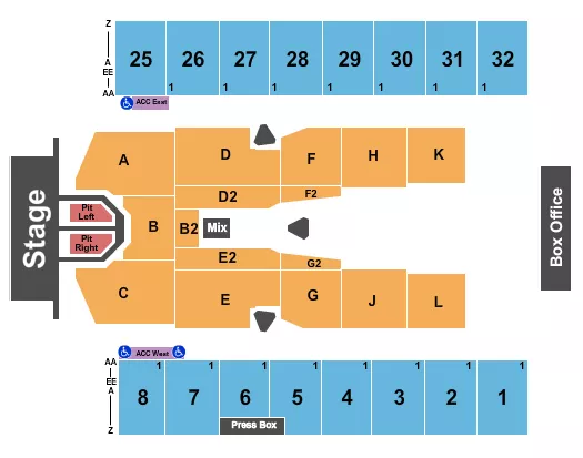 seating chart for Hersheypark Stadium - Def Leppard - eventticketscenter.com