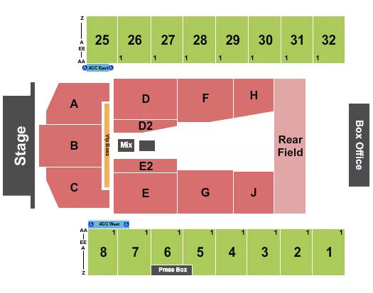 Endstage 4 Seating Map