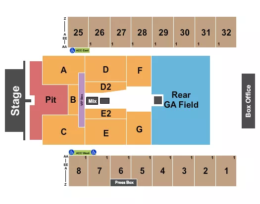 seating chart for Hersheypark Stadium - Hozier - eventticketscenter.com