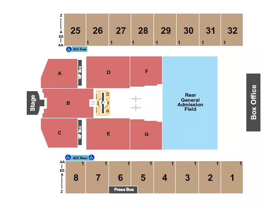 seating chart for Hersheypark Stadium - Justin Timberlake - eventticketscenter.com