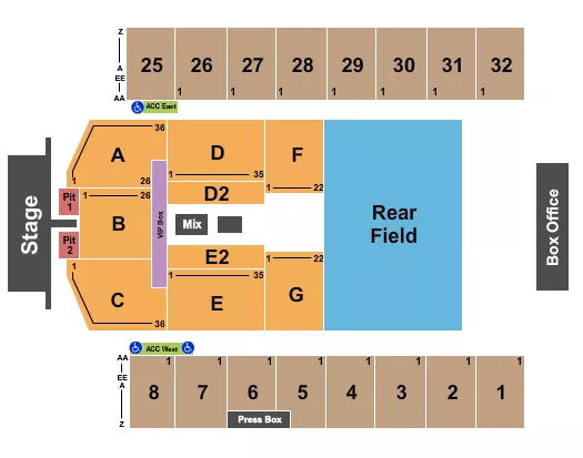 seating chart for Hersheypark Stadium - Luke Bryan - eventticketscenter.com
