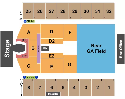 seating chart for Hersheypark Stadium - Morgan Wallen - eventticketscenter.com