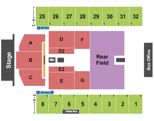 seating chart for Hersheypark Stadium - Pitbull - eventticketscenter.com