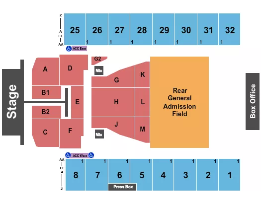 seating chart for Hersheypark Stadium - Post Malone - eventticketscenter.com