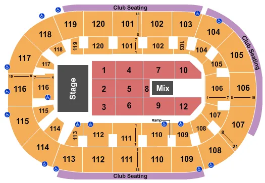 seating chart for Hertz Arena - Ana Gabriel - eventticketscenter.com
