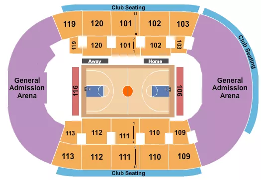 seating chart for Hertz Arena - Basketball 2 - eventticketscenter.com