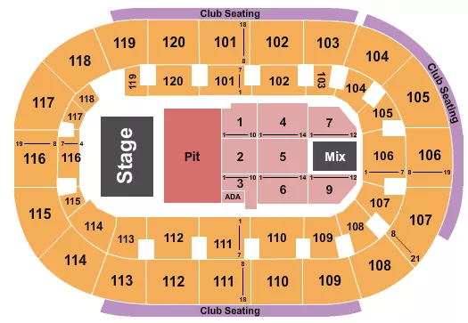 seating chart for Hertz Arena - Billy Currington - eventticketscenter.com