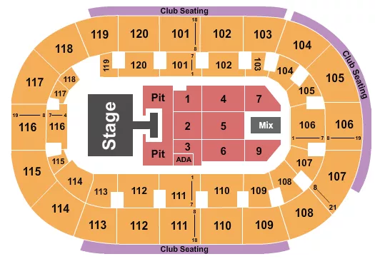 seating chart for Hertz Arena - Bret Michaels - eventticketscenter.com