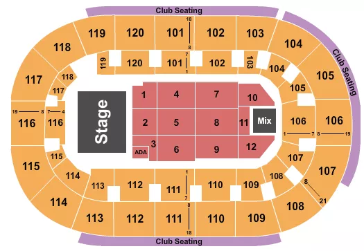 seating chart for Hertz Arena - Endstage 3 - eventticketscenter.com