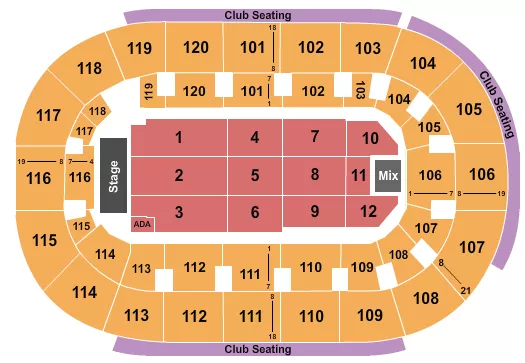 seating chart for Hertz Arena - Endstage 5 - eventticketscenter.com