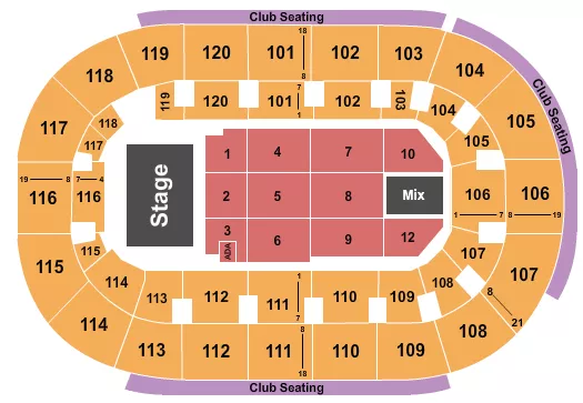 seating chart for Hertz Arena - Floor 1-12, ADA 3 - eventticketscenter.com