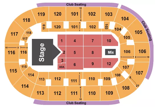 seating chart for Hertz Arena - Rascal Flatts - eventticketscenter.com