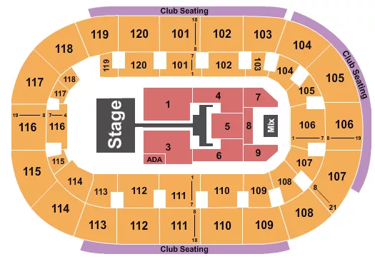 seating chart for Hertz Arena - TobyMac - eventticketscenter.com