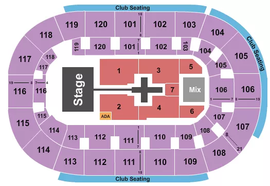 seating chart for Hertz Arena - TobyMac - eventticketscenter.com