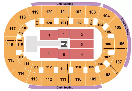 seating chart for Hertz Arena - WWE - eventticketscenter.com