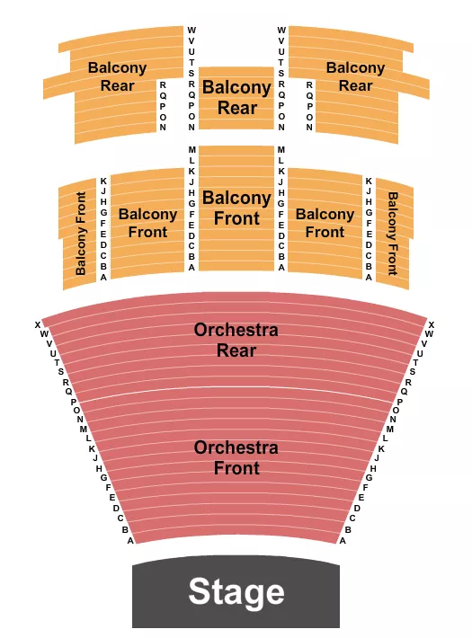 seating chart for Heymann Performing Arts Center - End Stage 2 - eventticketscenter.com