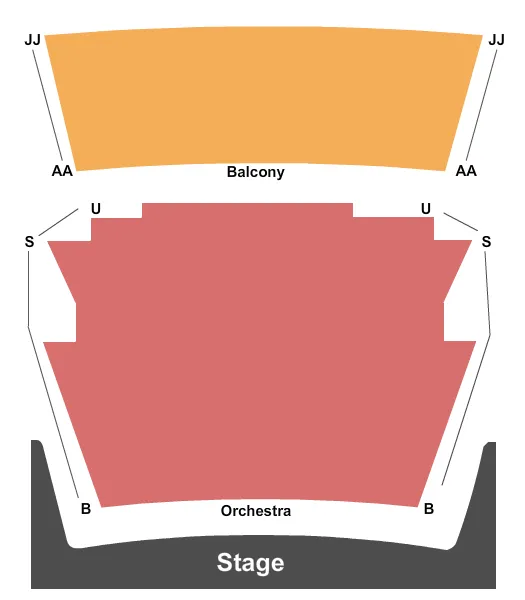 seating chart for High Point Theatre - End Stage - eventticketscenter.com
