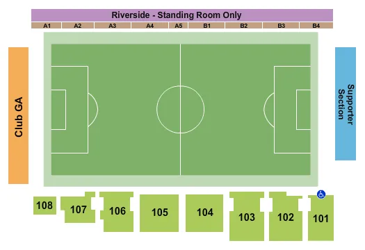 seating chart for Highmark Stadium - Pittsburgh - Soccer - eventticketscenter.com