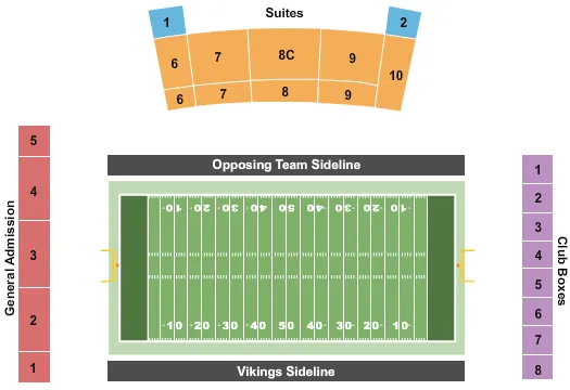 seating chart for Hillsboro Stadium - Football - eventticketscenter.com