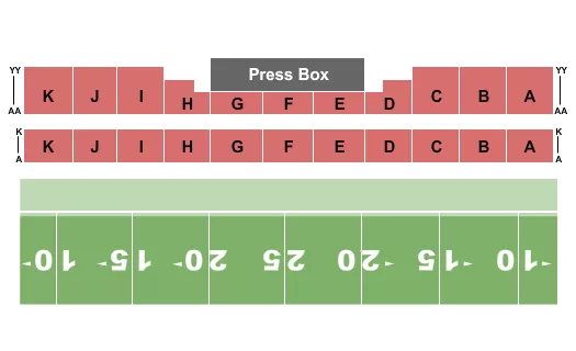 seating chart for Hilmer Lodge Stadium - DCI - eventticketscenter.com