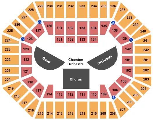 seating chart for Hilton Coliseum - All State Music Festival 2 - eventticketscenter.com