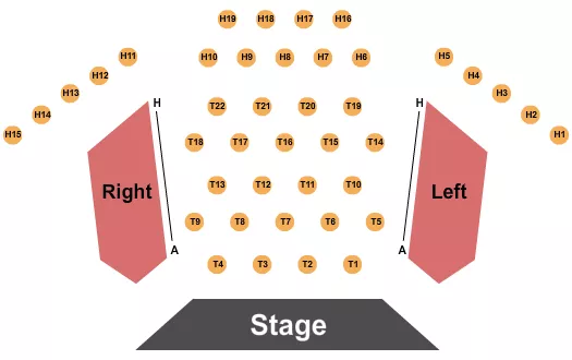 seating chart for Hinman Auditorium At Center for the Arts of Bonita Springs - Endstage Tables 4 - eventticketscenter.com