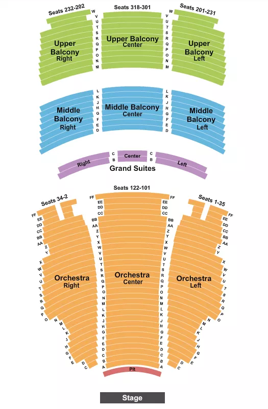 seating chart for Hippodrome Theatre At The France-Merrick PAC - Endstage - eventticketscenter.com
