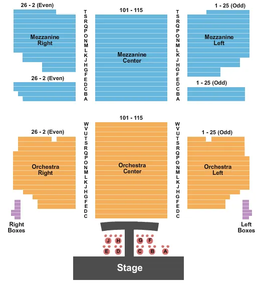 seating chart for Al Hirschfeld Theatre - Moulin Rouge - eventticketscenter.com