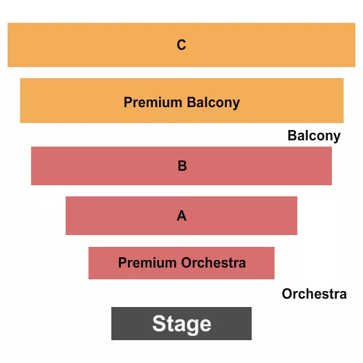 seating chart for Historic Main Stage at Athenaeum Center - IL - Ballet of Lights - eventticketscenter.com