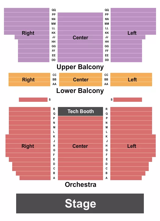 seating chart for Historic Palace Theatre - Endstage - eventticketscenter.com