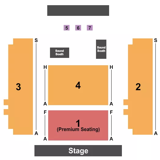 seating chart for Hobart Art Theater - Endstage 2-1-4-3 - eventticketscenter.com