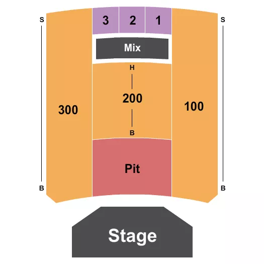 seating chart for Hobart Art Theater - Endstage Pit - eventticketscenter.com