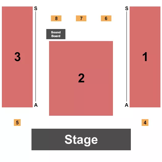 seating chart for Hobart Art Theater - Endstage/VIP Tables 2 - eventticketscenter.com