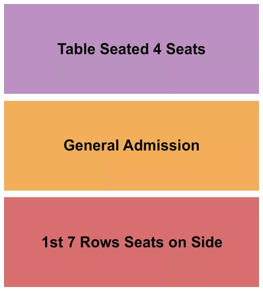 seating chart for Hobart Art Theater - GA/Table/Side Seats - eventticketscenter.com