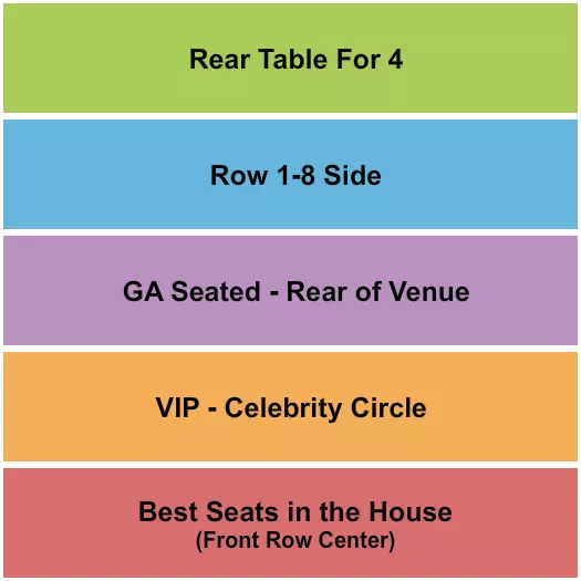 seating chart for Hobart Art Theater - GA/Tables/VIP/Best Seats - eventticketscenter.com