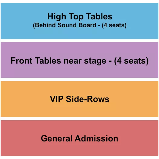 seating chart for Hobart Art Theater - GA/VIP/Front/High - eventticketscenter.com