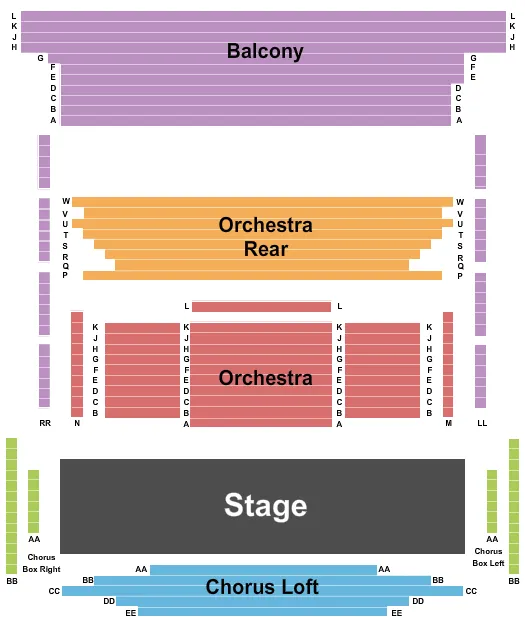 seating chart for Hodgson Concert Hall - End Stage - eventticketscenter.com