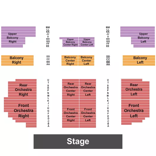 seating chart for Hogg Memorial Auditorium - End Stage - eventticketscenter.com
