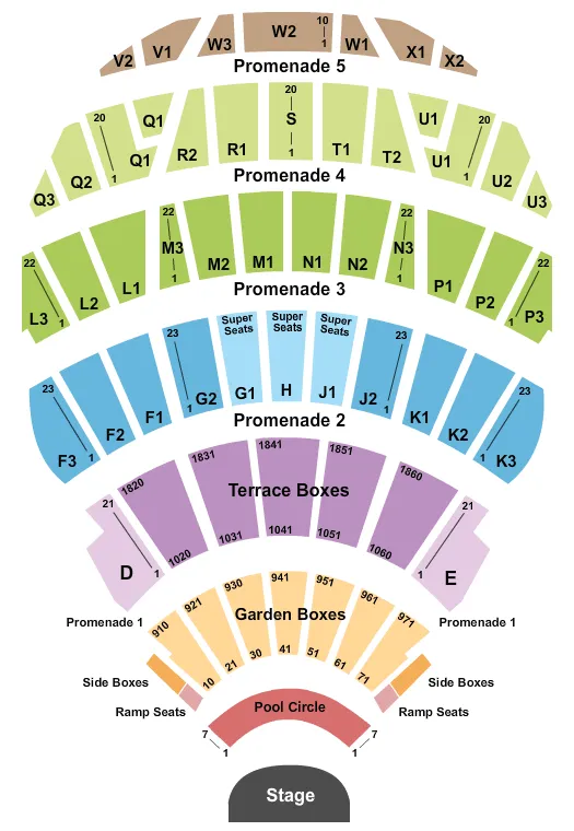 seating chart for Hollywood Bowl - Andrea Bocelli - eventticketscenter.com