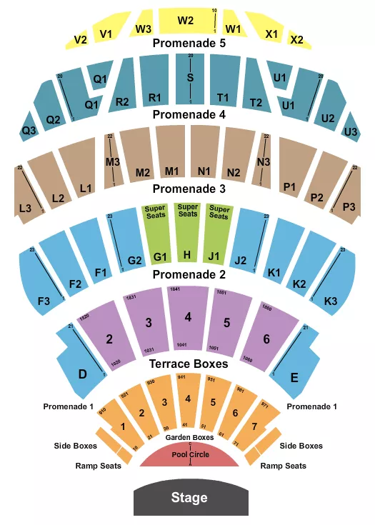 seating chart for Hollywood Bowl - Endstage Pool Tables - eventticketscenter.com