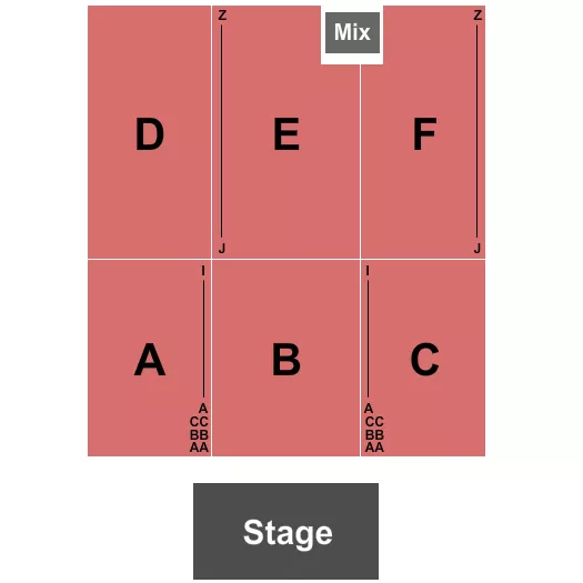 seating chart for Hollywood Casino - Aurora - Endstage - eventticketscenter.com
