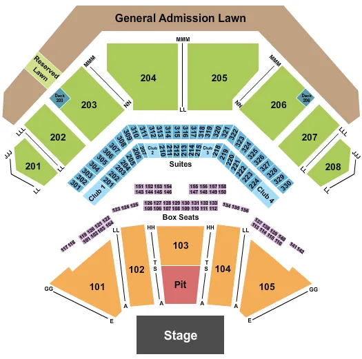 seating chart for Credit Union 1 Amphitheatre - Breaking Benjamin - eventticketscenter.com