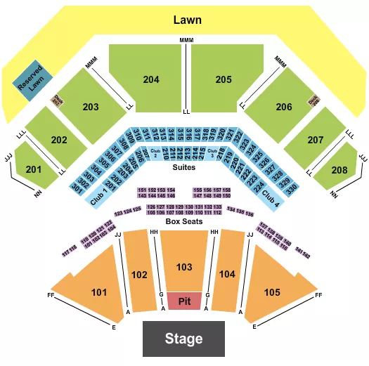 seating chart for Credit Union 1 Amphitheatre - Endstage GA Pit - eventticketscenter.com