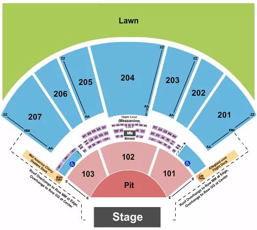 seating chart for Hollywood Casino Amphitheatre - MO - Endstage GA Pit - eventticketscenter.com