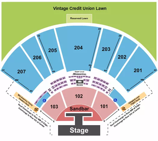 seating chart for Hollywood Casino Amphitheatre - MO - Kenny Chesney - eventticketscenter.com